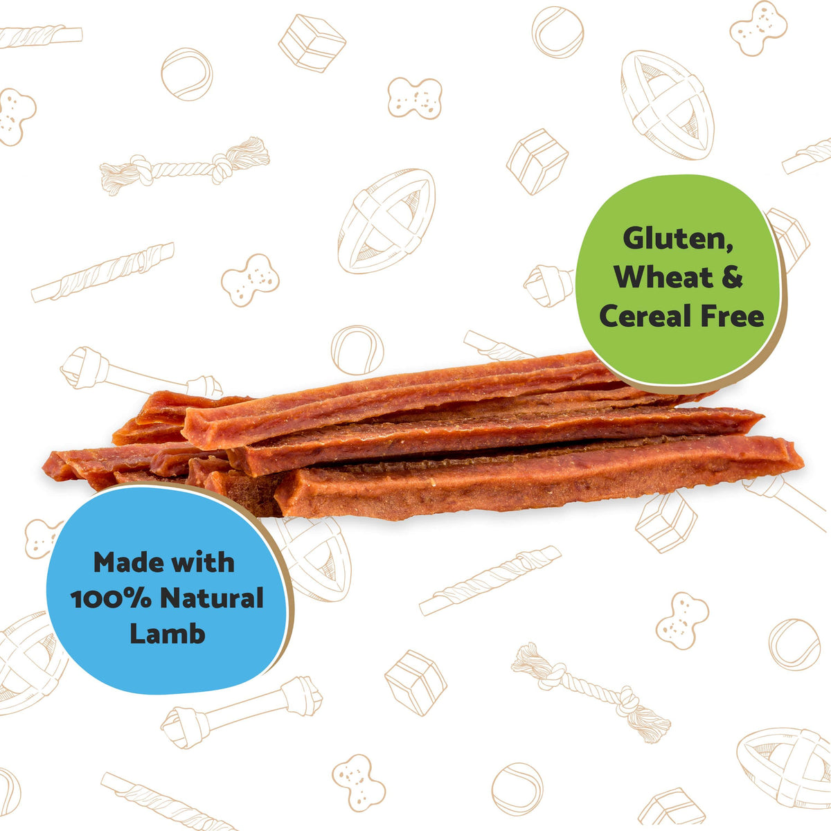Good Boy Chewy Lamb Strips Dog Treats - 80g