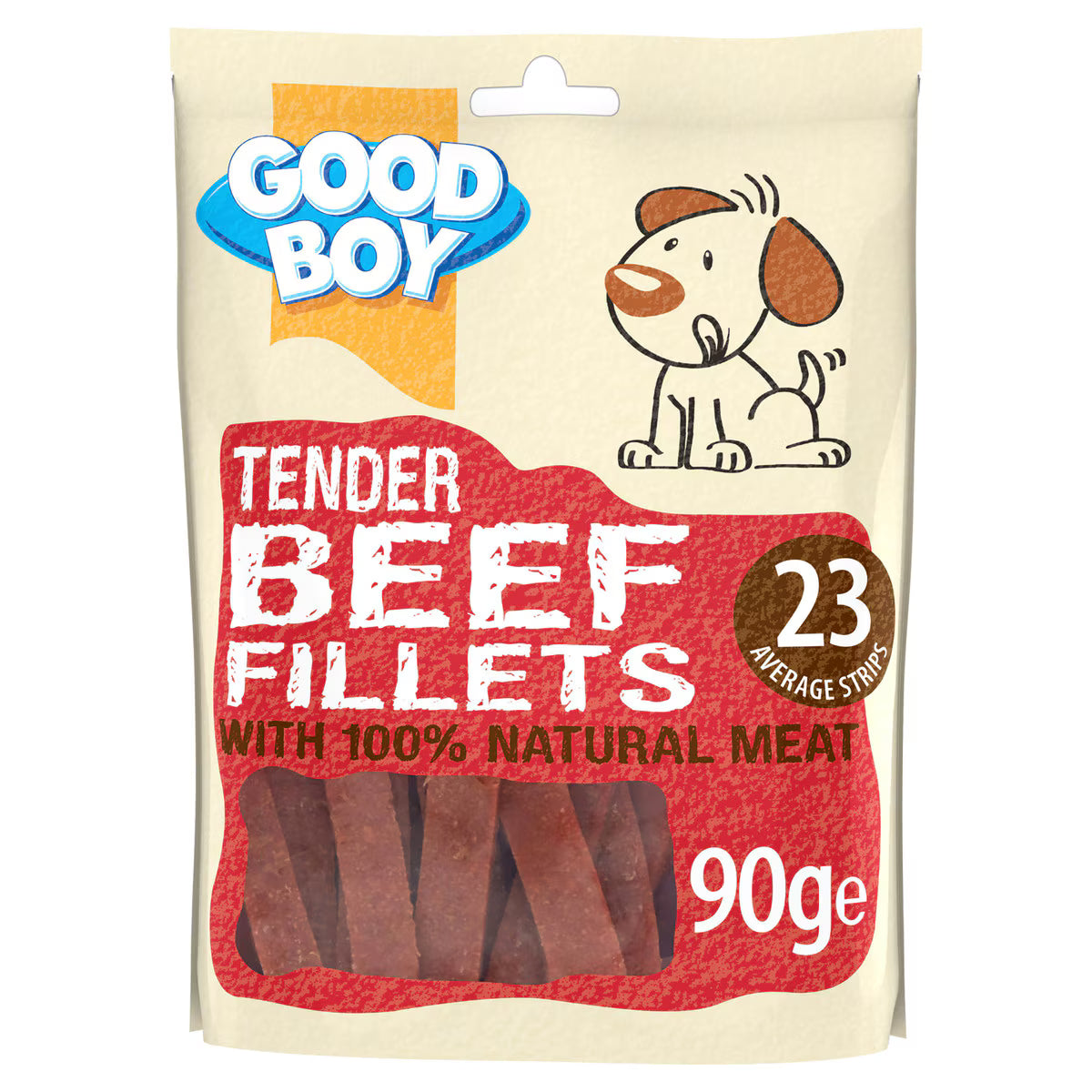 Good Boy Tender Beef Fillets Dog Treats - 90g