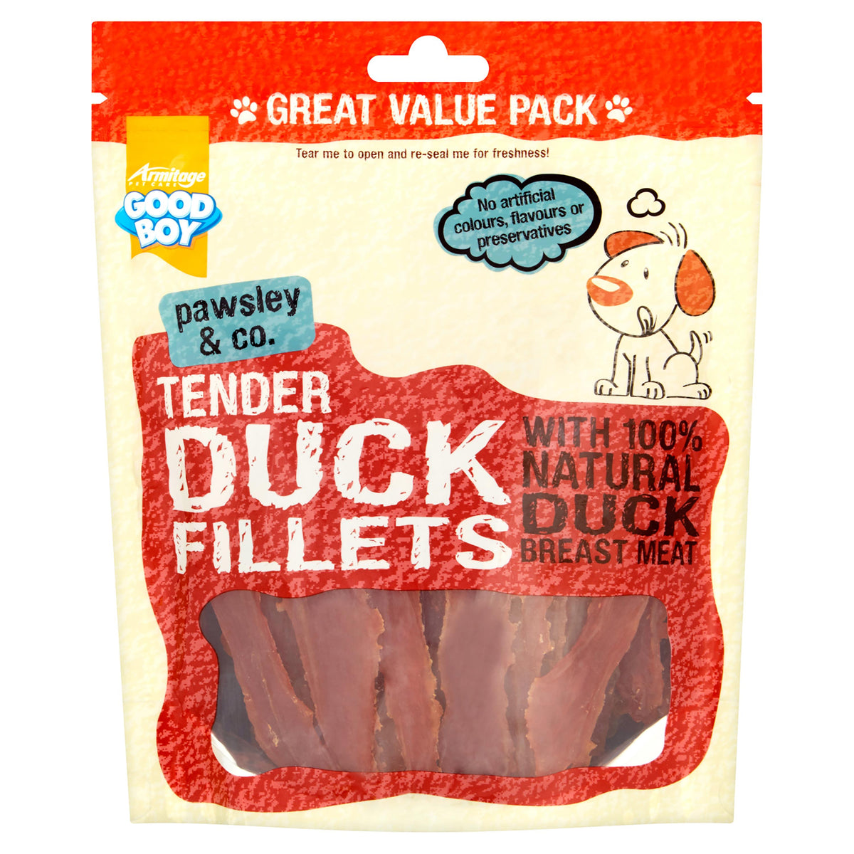Good Boy Tender Duck Fillets Dog Treats - 3 x 320g