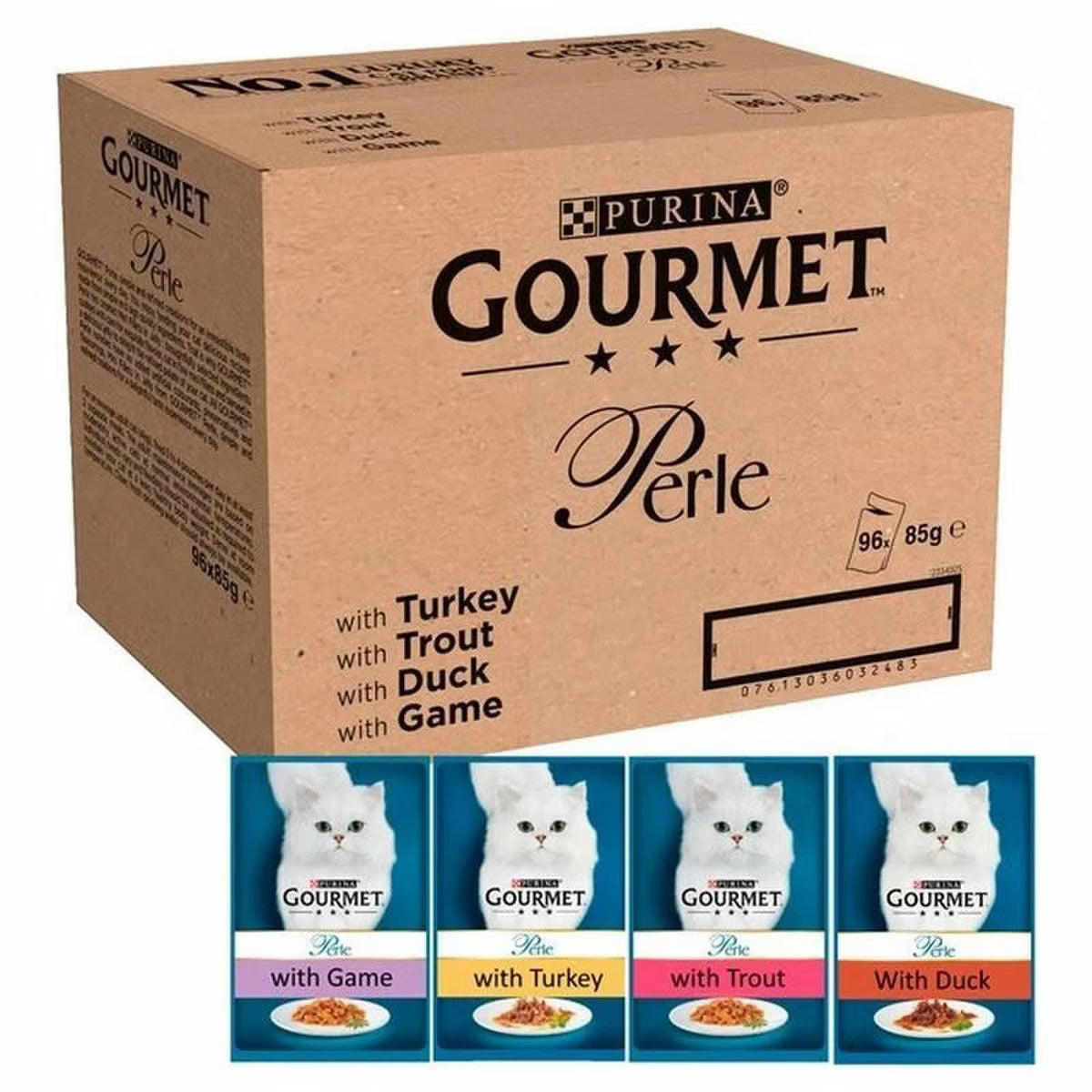 Gourmet Perle Cat Food Wet Pouches 96x85g | Gravy & Jelly
