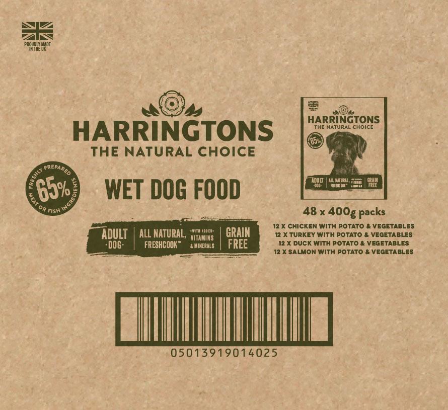 Harringtons Bulk Grain Free Wet Dog Food Super Bumper - 48x400g