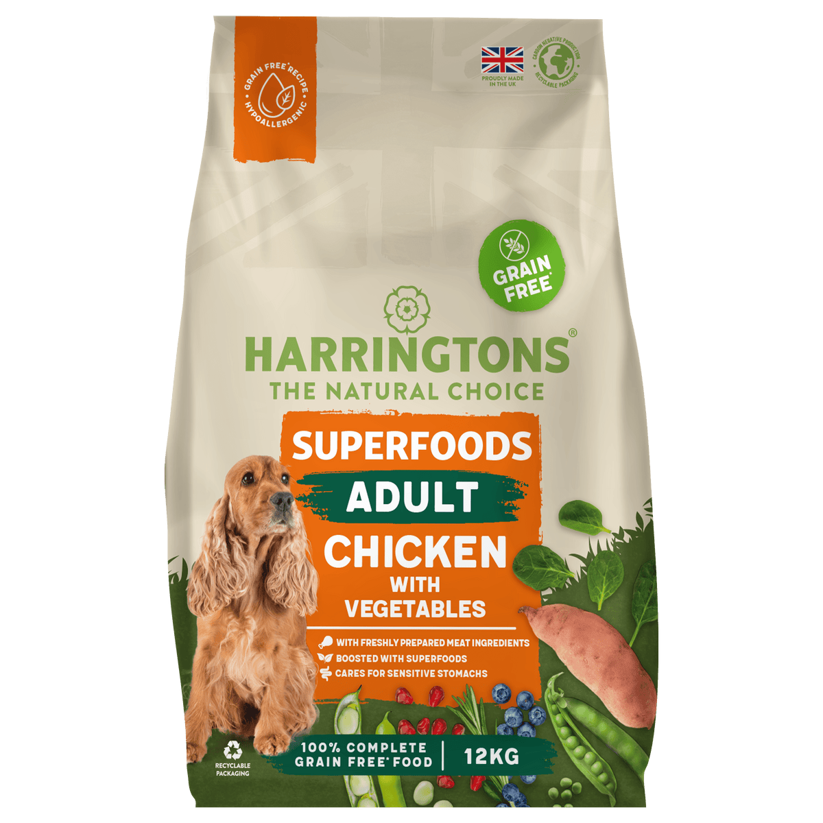 Harringtons Adult Dry Dog Food – Grain Free, Just 6 Recipes