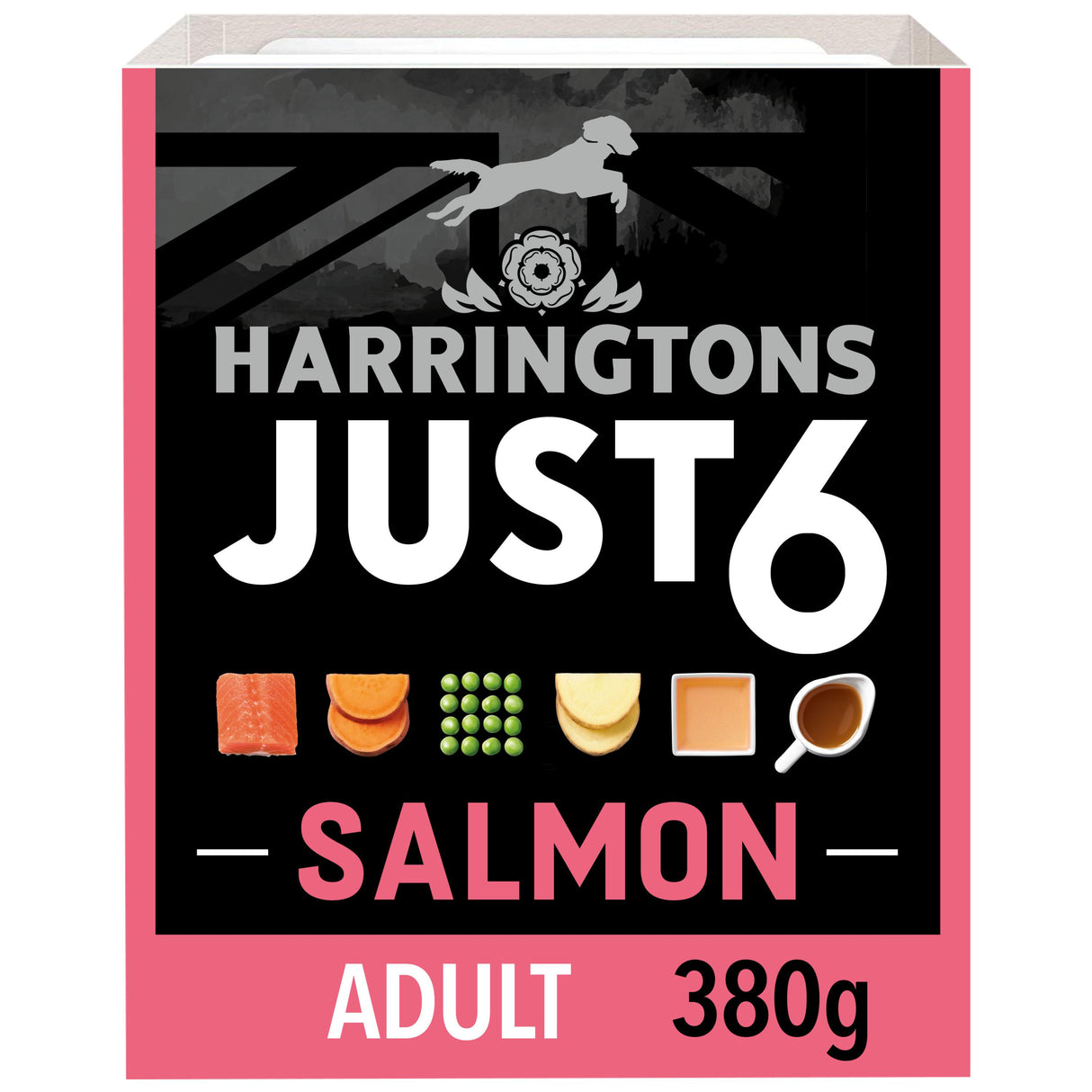 Harringtons Grain Free Just 6 Salmon Wet Dog Food - 8x380g
