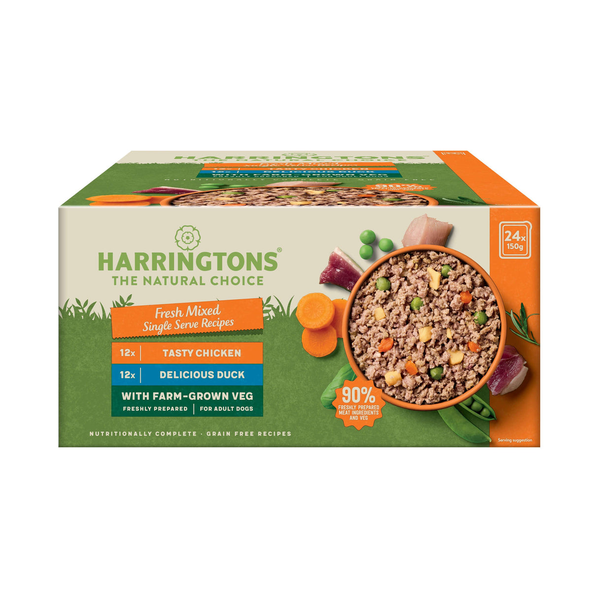 Harringtons Grain Free Mixed Flavour Wet Dog Food Bumper Pack - 24x150g