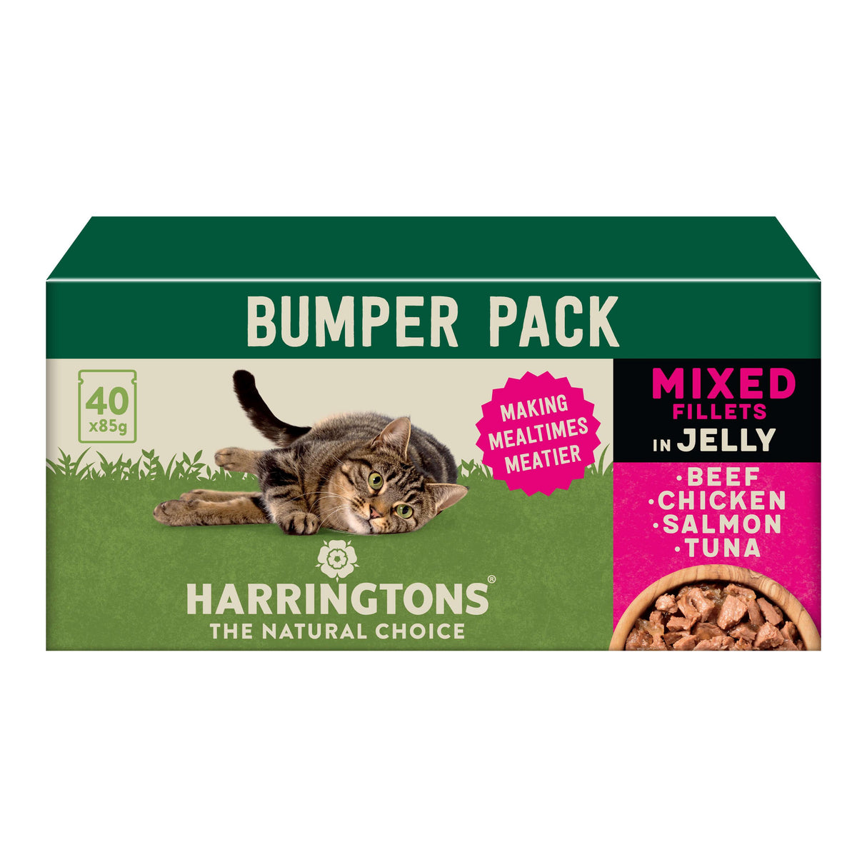 Harringtons Grain Free Mixed Wet Cat Food in Jelly - 40x85g