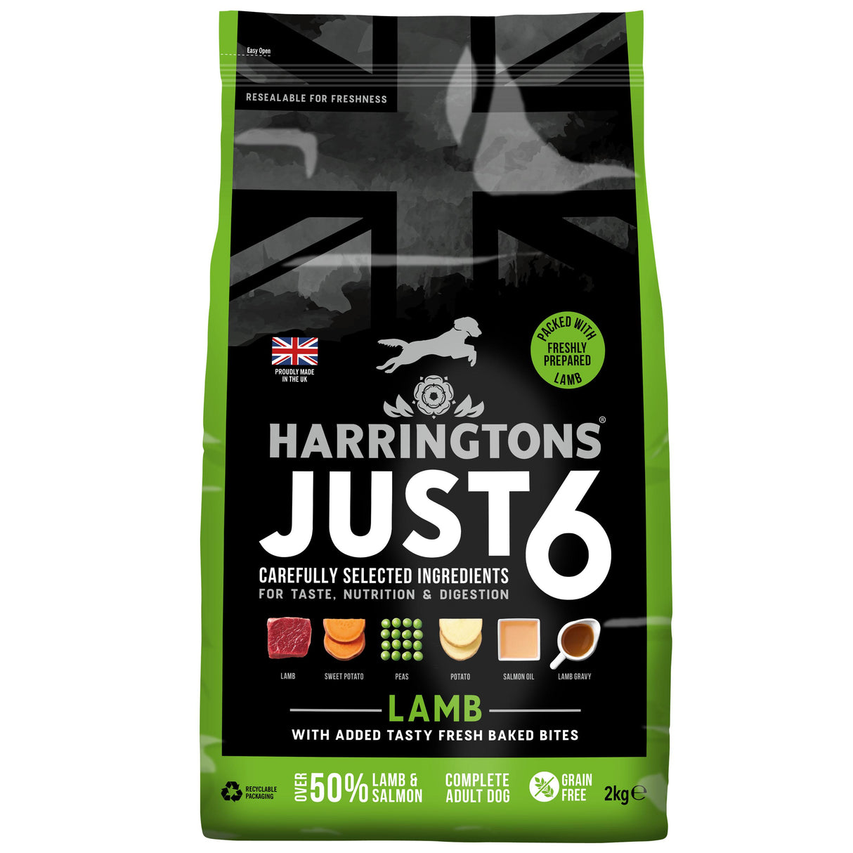 Harringtons Just 6 Lamb Dry Dog Food - 2kg