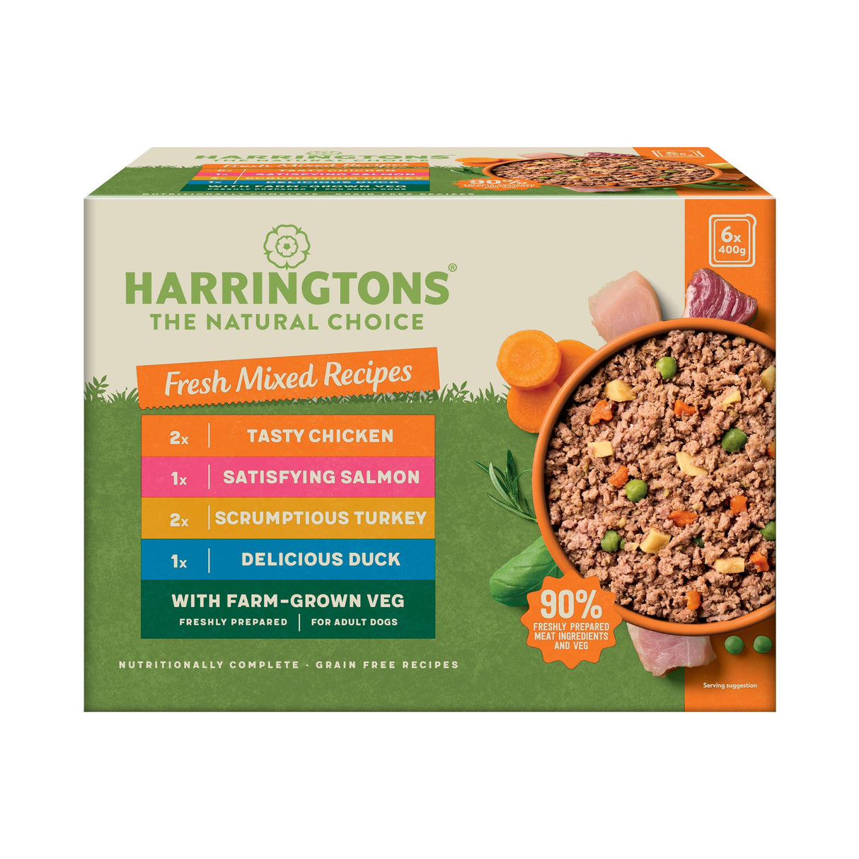 Harringtons Mixed Wet Dog Food Trays - 6 x 400g