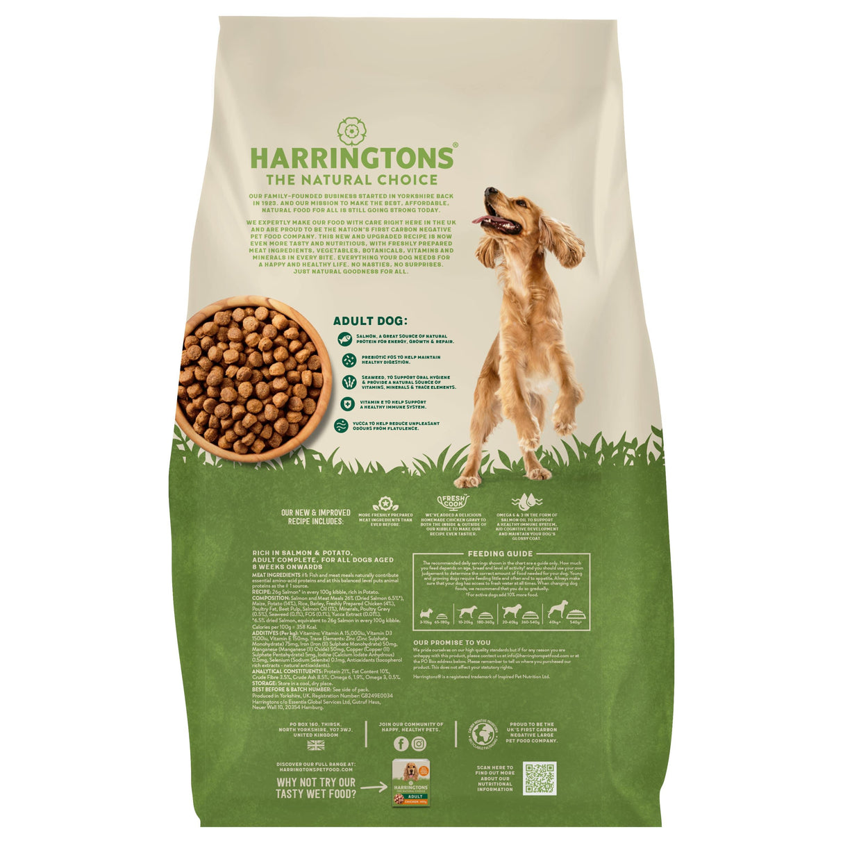 Harringtons Salmon & Potato Dry Dog Food - 12kg