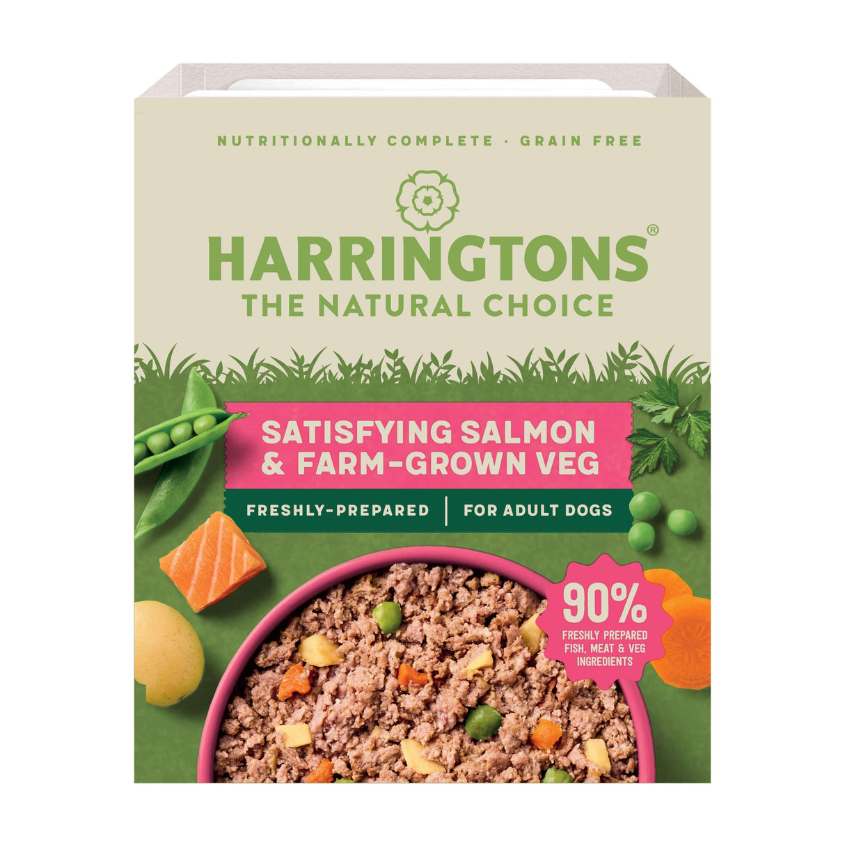 Harringtons Salmon & Potato with Vegetables Wet Dog Food Trays - 8 x 400g