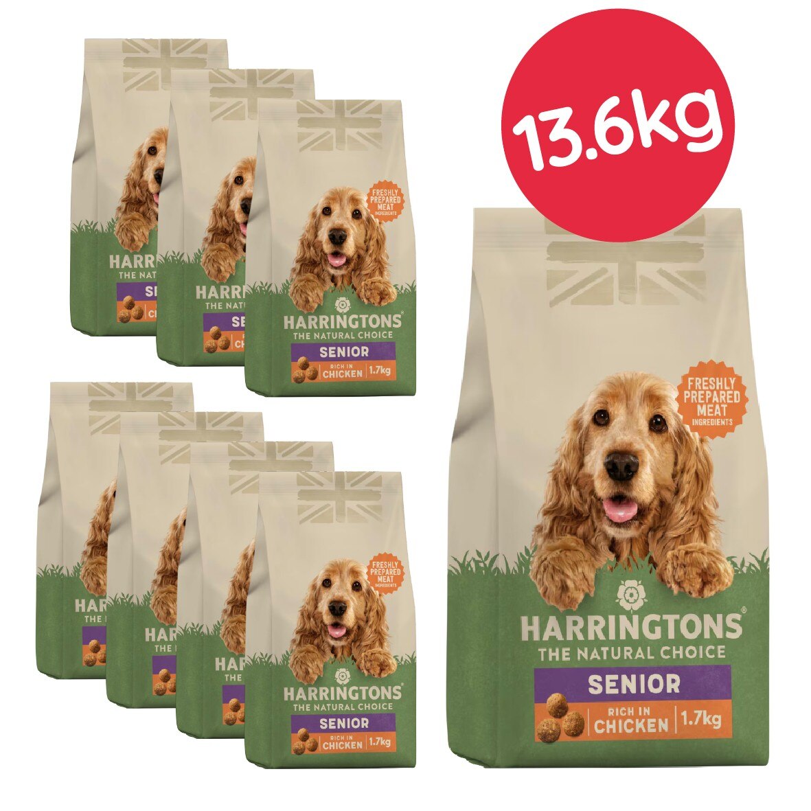 Harringtons Senior Chicken Dry Dog Food - 13.6kg