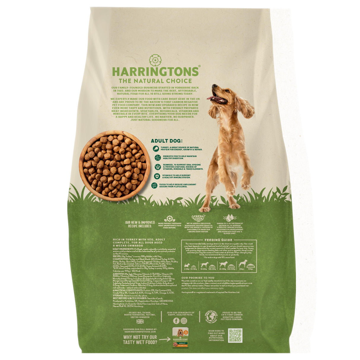 Harringtons Turkey Adult Dry Dog Food - 18kg