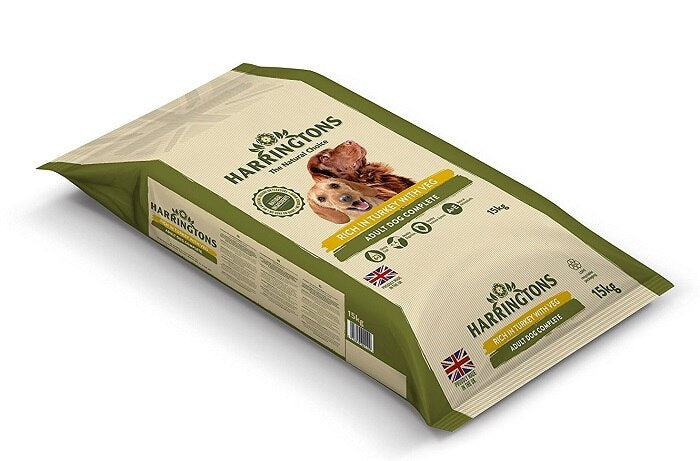 Harringtons Turkey & Veg Dry Dog Food - 15kg