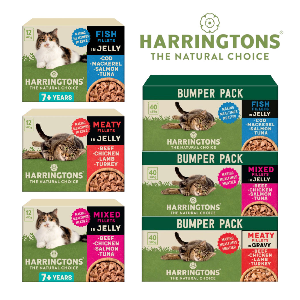 Harringtons Wet Cat Food In Jelly & Gravy – Grain Free & Meaty Pouches