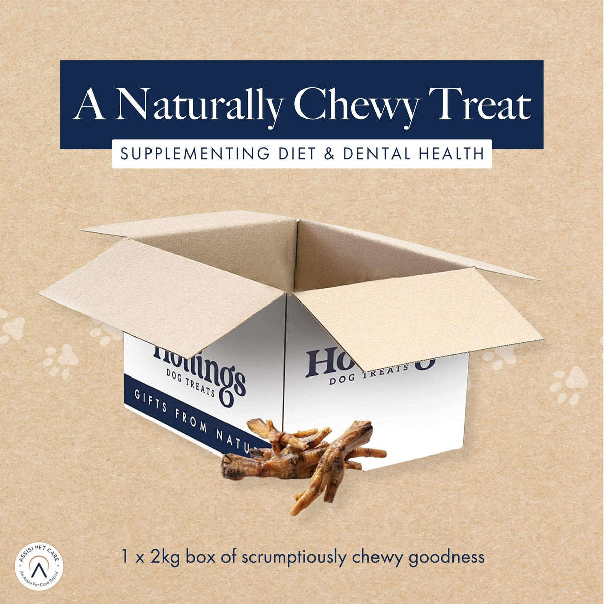 Hollings Chicken Feet Dog Treats - 2kg