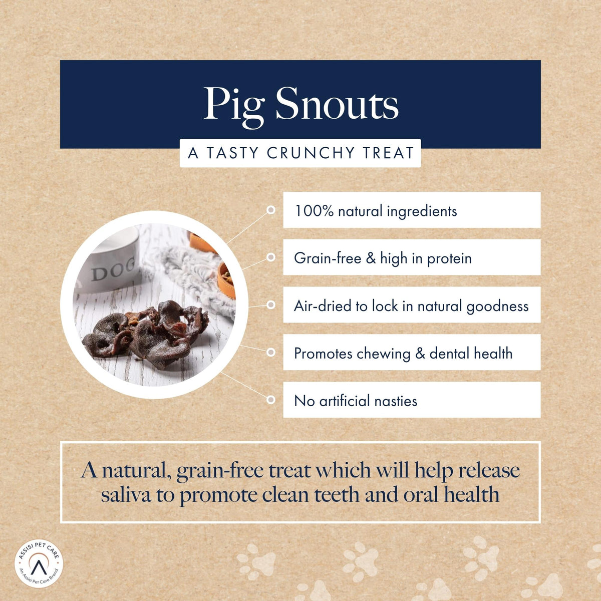 Hollings Pigs Snouts Natural Dog Chews - 2kg