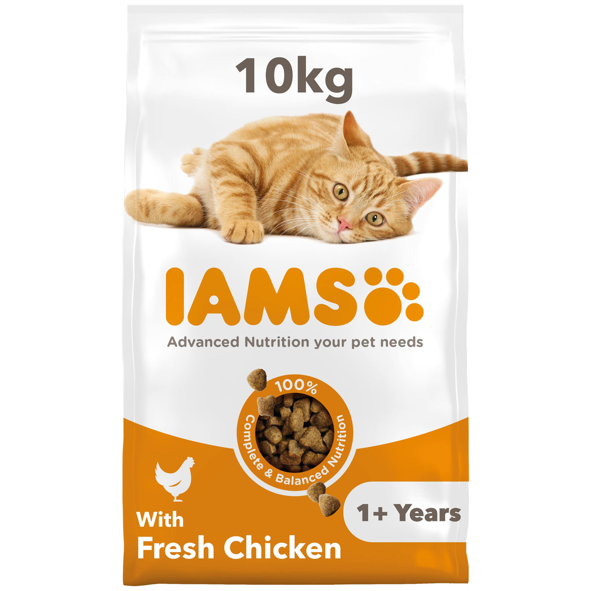 Iams Adult Chicken Dry Cat Food - 10kg