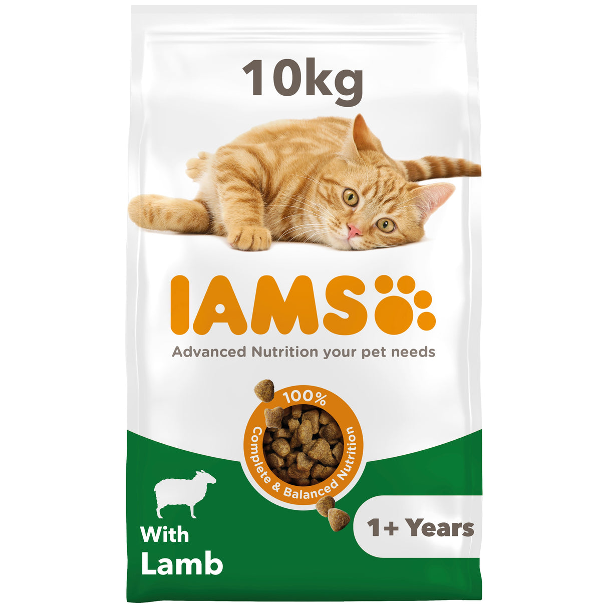 Iams for Vitality With Lamb Adult Dry Cat Food - 10kg