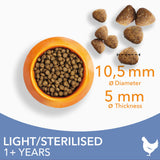 Iams Light in Fat Sterilised Dry Cat Food - 2kg