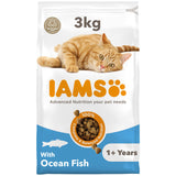 Iams for Vitality Adult Ocean Fish Dry Cat Food - 3kg