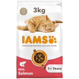 Iams Adult Salmon & Chicken Dry Cat Food - 3kg