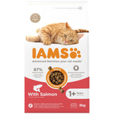 Iams Adult Salmon & Chicken Dry Cat Food - 3kg