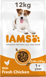 Iams Adult Small & Medium Chicken Dry Dog Food - 12kg