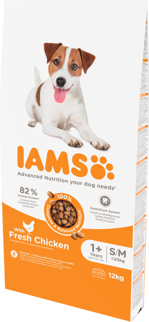 Iams Adult Small & Medium Chicken Dry Dog Food - 12kg