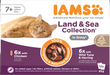 Iams Delights Senior 7+ Chicken & Fish in Gravy Variety Pack Wet Cat Food Pouches - 12 x 85g