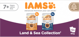 Iams Delights Senior 7+ Chicken & Fish in Gravy Variety Pack Wet Cat Food Pouches - 12 x 85g