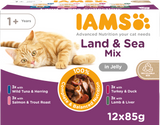 Iams Delights Land and Sea Collection in Jelly Cat Food -12