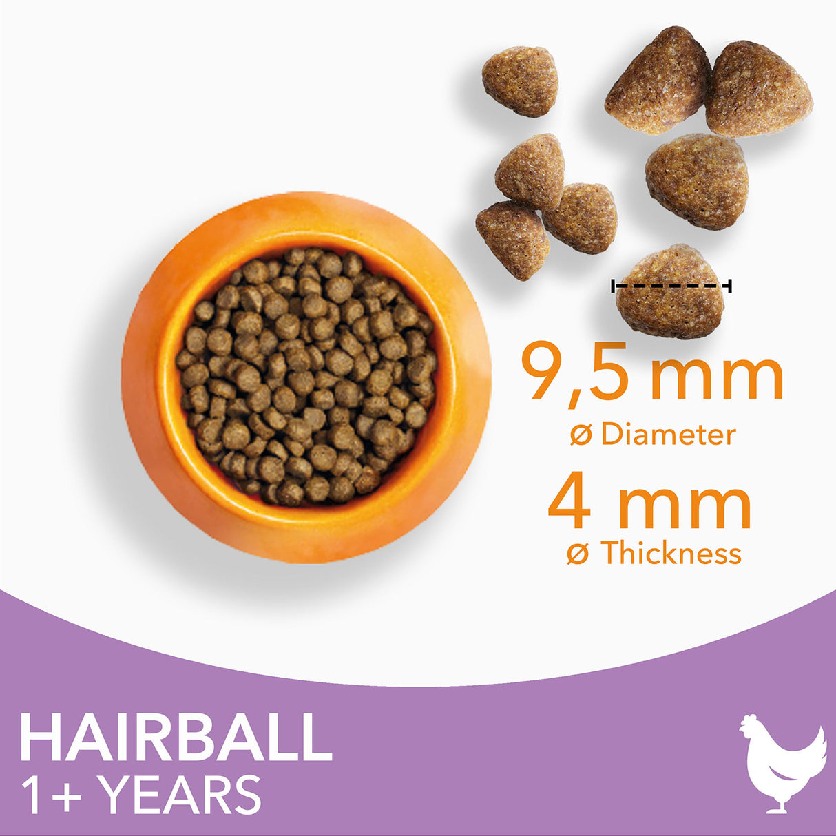 Iams Hairball Chicken Dry Cat Food - 3kg