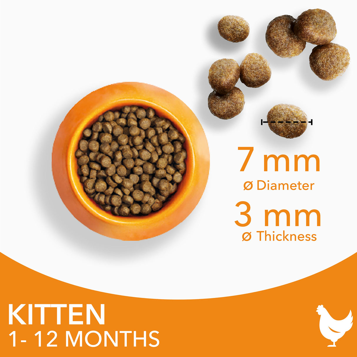 Iams Kitten/Junior Vitality Chicken Dry Cat Food - 3kg