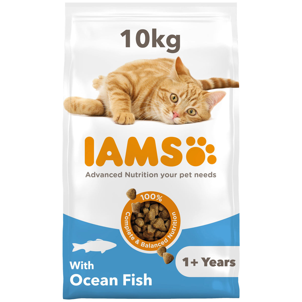 Iams for Vitality With Ocean Fish Adult Dry Cat Food - 10kg