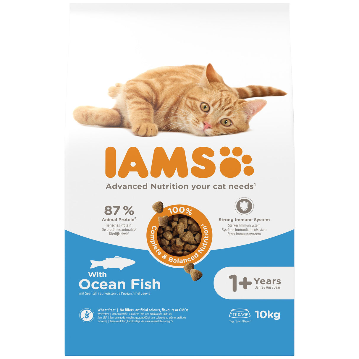 Iams for Vitality With Ocean Fish Adult Dry Cat Food - 10kg