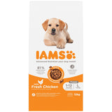 Iams Puppy/Junior Large Breed Chicken Dry Dog Food - 12kg