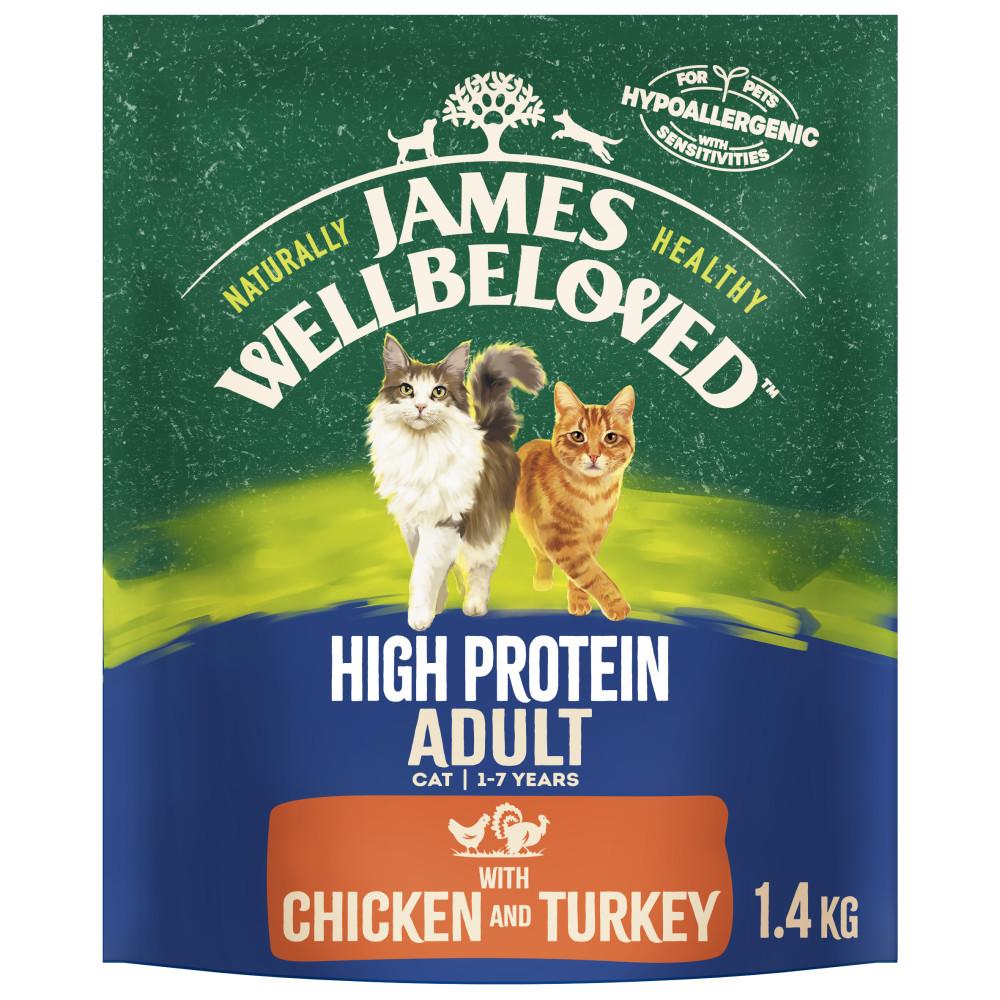 James Wellbeloved Adult Cat High Protein Chicken & Turkey - 1.4kg