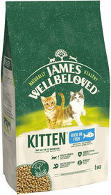 James Wellbeloved Kitten Complete Dry Cat Food Biscuits Fish - 1.5kg