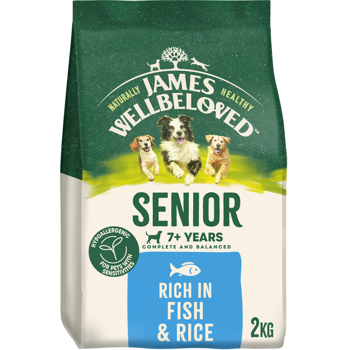 James Wellbeloved Fish & Rice Senior Dry Dog Food - 2kg