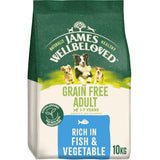 James Wellbeloved Grain Free Adult Complete Dry Dog Food Fish & Veg - 10kg