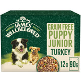 James Wellbeloved Grain Free Puppy Dog Food Pouches Turkey in Gravy - 12 x 90g
