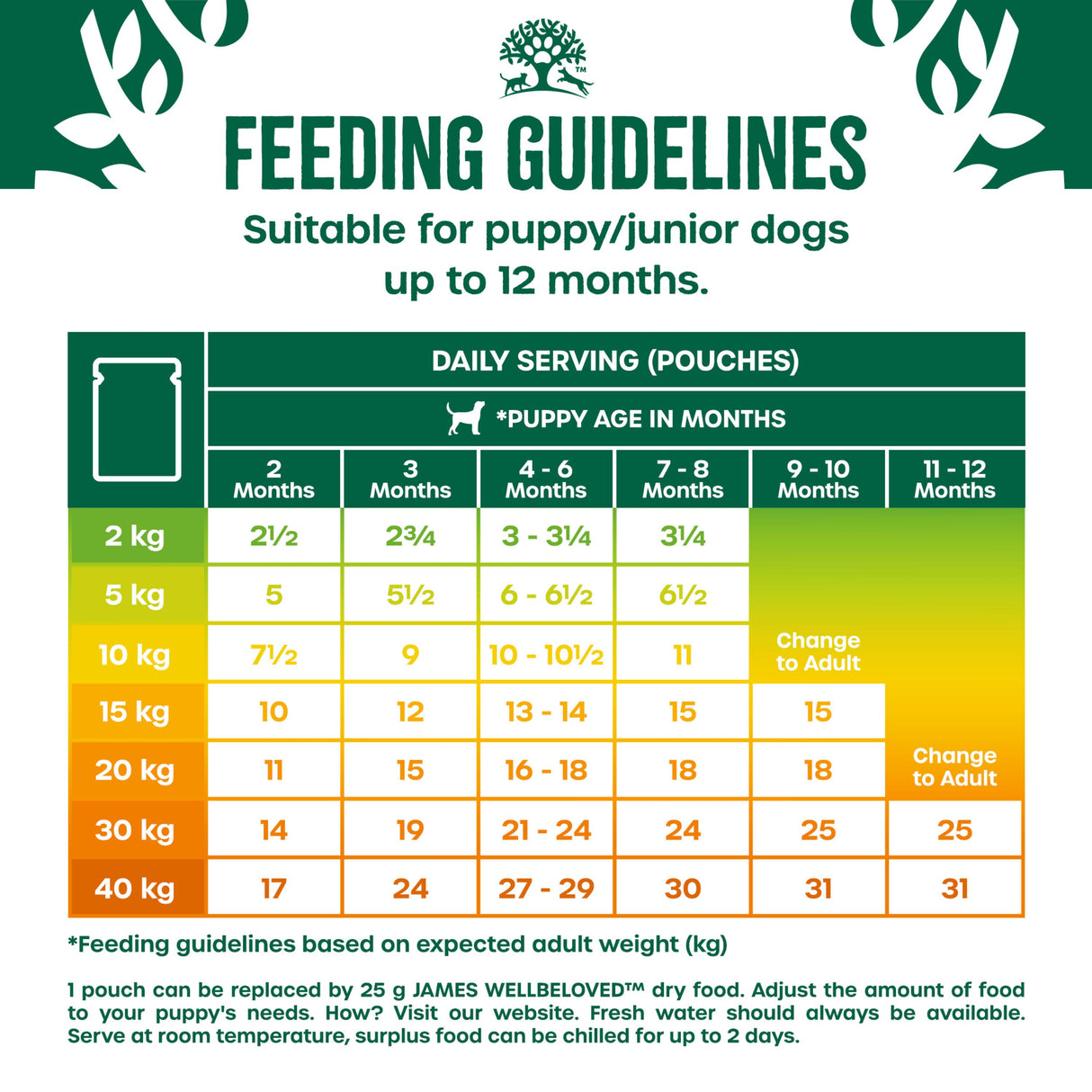 James Wellbeloved Grain Free Puppy Dog Food Pouches Turkey in Gravy - 12 x 90g