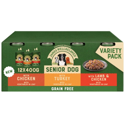 James Wellbeloved Grain Free Senior in Loaf Can - 12x400g