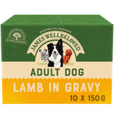 James Wellbeloved Adult Wet Dog Food Pouches Lamb Chicken & Rice in Gravy - 48 x 90g