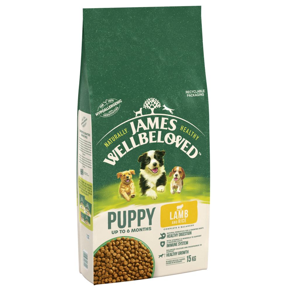 James Wellbeloved Lamb & Rice Puppy Dry Dog Food - 15kg