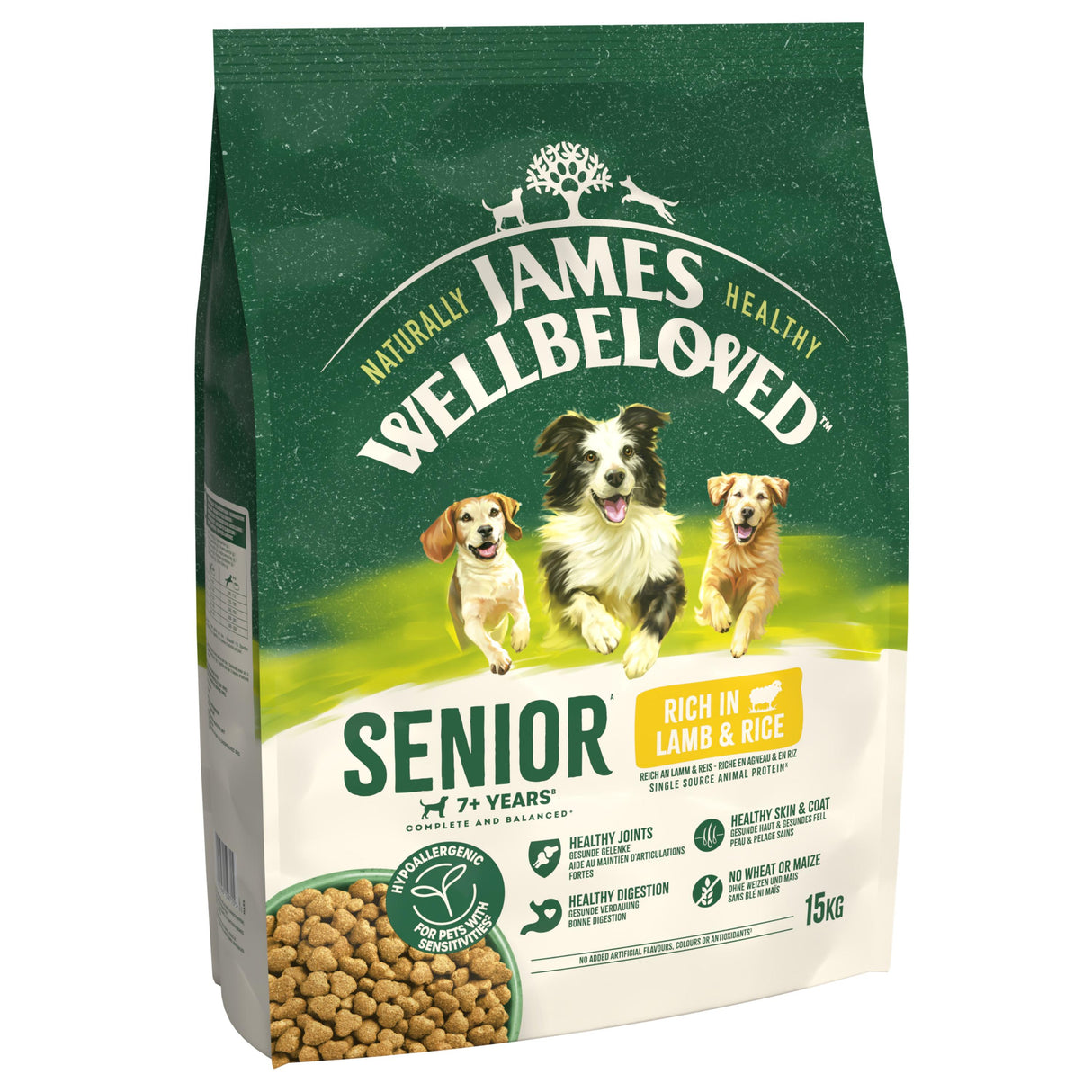 James Wellbeloved Lamb & Rice Senior Dry Dog Food - 15kg