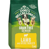 James Wellbeloved Grain Free Senior Complete Dry Dog Food with Lamb & Veg - 1.5kg