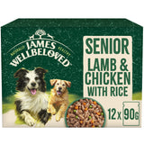 James Wellbeloved Senior Dog Food Pouches Lamb Chicken & Rice in Gravy - 12X90g