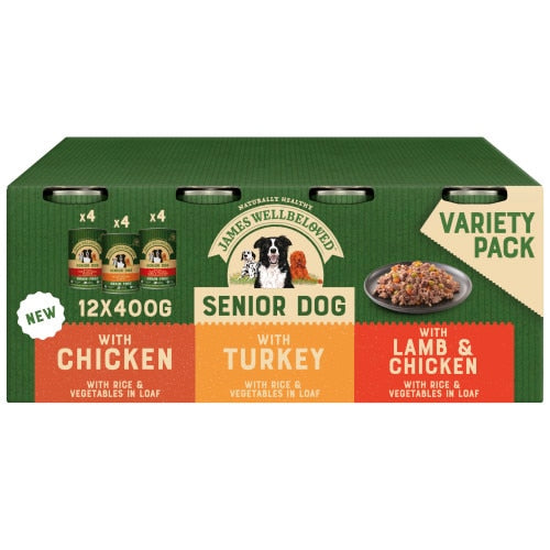 James Wellbeloved Senior Dog in Loaf Can - 12x400g