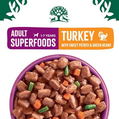 James Wellbeloved Superfoods Adult Wet Dog Food Turkey Gravy Pouch - 12 x 90g