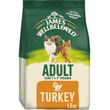 James Wellbeloved Turkey & Rice Adult Dry Cat Food - 1.5kg